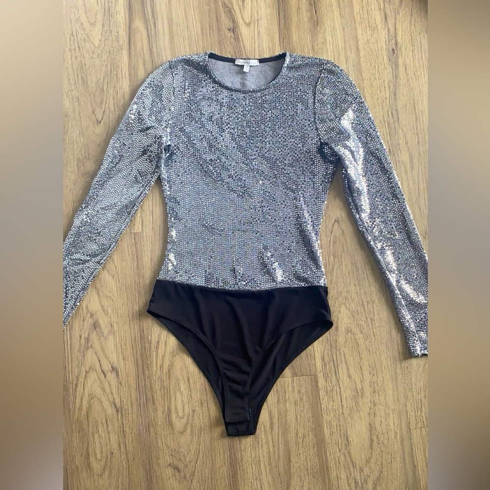 Women’s Charlotte Russe Sparkly Bodysuit Size Small